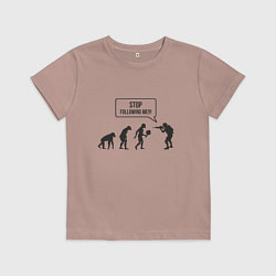 Футболка хлопковая детская CS GO спина Z, цвет: пыльно-розовый