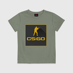 Футболка хлопковая детская CS GO Z, цвет: авокадо