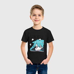 Футболка хлопковая детская Грусть, цвет: черный — фото 2