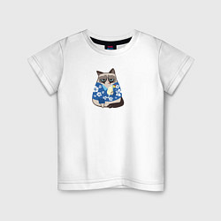Детская футболка Кот на отдыхе