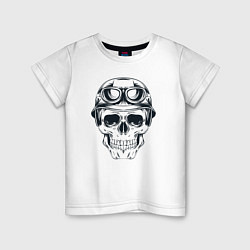 Детская футболка Skull pilot