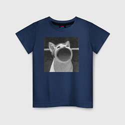 Детская футболка ЧБ Pop Cat
