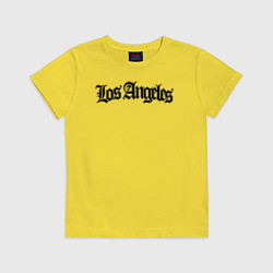 Футболка хлопковая детская Los Angeles, цвет: желтый