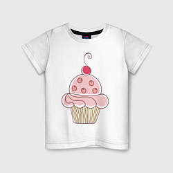 Детская футболка Тортик с вишенкой
