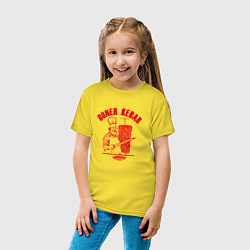 Футболка хлопковая детская Донер кебаб, цвет: желтый — фото 2