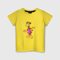 Детская футболка Жираф в платье