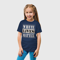 Футболка хлопковая детская White lives matters, цвет: тёмно-синий — фото 2