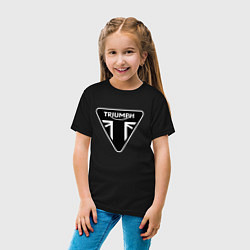 Футболка хлопковая детская Triumph Мото Лого Z, цвет: черный — фото 2