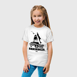 Футболка хлопковая детская Sakhalin, цвет: белый — фото 2