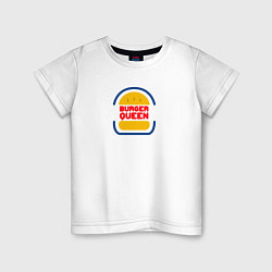 Футболка хлопковая детская Burger Queen, цвет: белый