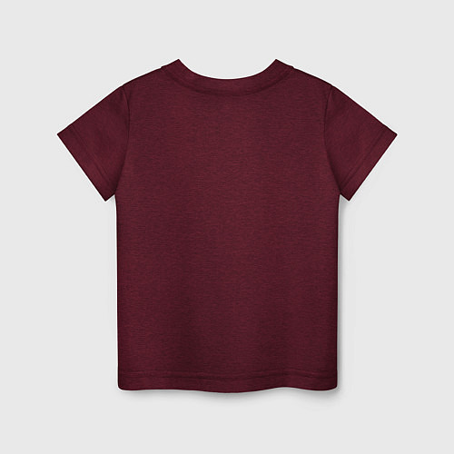 Детская футболка Я люблю Сахалин / Меланж-бордовый – фото 2