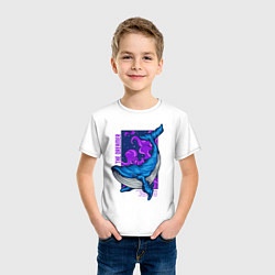 Футболка хлопковая детская Кит The dreamer, цвет: белый — фото 2