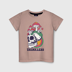 Детская футболка Череп и грибы