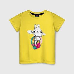 Детская футболка Жираф меломан