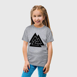 Футболка хлопковая детская Валькнут Valknut Z, цвет: меланж — фото 2