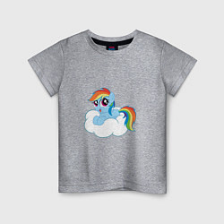 Футболка хлопковая детская My Little Pony Rainbow Dash, цвет: меланж