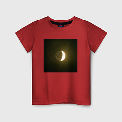Детская футболка Луна на фоне ночного неба