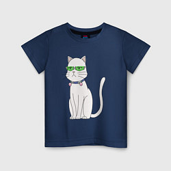 Детская футболка Сайки кот в крутых очках из 90х
