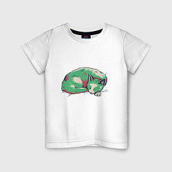 Детская футболка Спящий кот Duotone