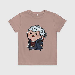 Футболка хлопковая детская Baby Nero, цвет: пыльно-розовый