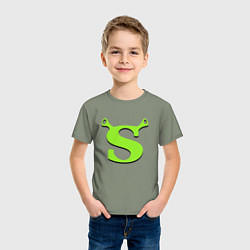 Футболка хлопковая детская Shrek: Logo S, цвет: авокадо — фото 2