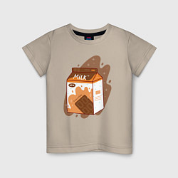 Детская футболка Коробка шоколадного молока