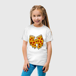 Футболка хлопковая детская Wu-Tang Pizza, цвет: белый — фото 2