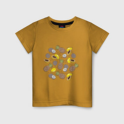 Детская футболка Ананас папайя кокос
