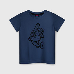 Детская футболка Рыба с битой