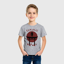 Футболка хлопковая детская Дух самурая, цвет: меланж — фото 2
