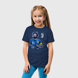 Футболка хлопковая детская Andrea Pirlo, цвет: тёмно-синий — фото 2
