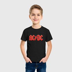 Футболка хлопковая детская ACDC, цвет: черный — фото 2