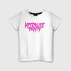 Футболка хлопковая детская Afterlife Party, цвет: белый