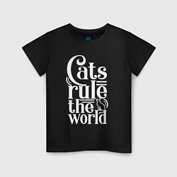 Детская футболка Кошки правят миром