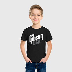 Футболка хлопковая детская GIBSON USA, цвет: черный — фото 2