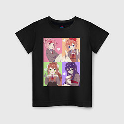 Детская футболка Girls Doki Doki коллаж