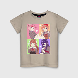 Детская футболка Girls Doki Doki коллаж