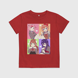 Детская футболка Girls Doki Doki коллаж
