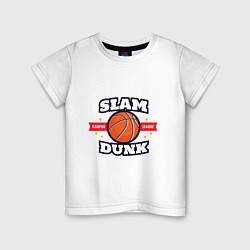 Футболка хлопковая детская Slam Dunk, цвет: белый