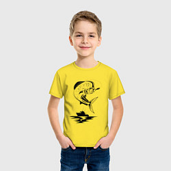 Футболка хлопковая детская Рыбалка, цвет: желтый — фото 2