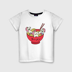 Детская футболка Единороги в Рамене Ramen Food