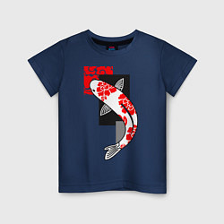 Детская футболка Карп кои с японским узором