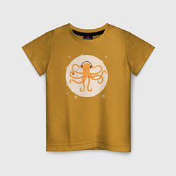 Детская футболка Осьминог в наушниках
