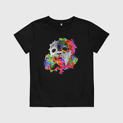 Футболка хлопковая детская Тюлень мем, цвет: черный