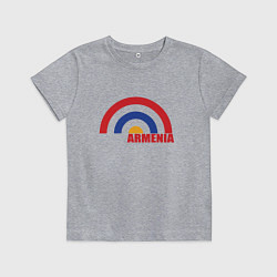 Футболка хлопковая детская Армения Armenia, цвет: меланж
