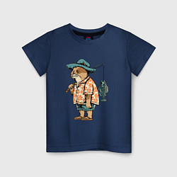 Детская футболка Кот рыбак