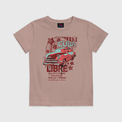 Футболка хлопковая детская Cuba Libre, цвет: пыльно-розовый