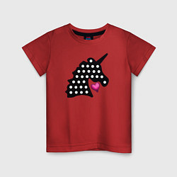 Детская футболка Единорог, сердце, поп-ит