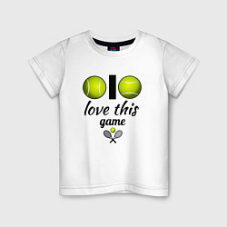 Детская футболка Я люблю теннис