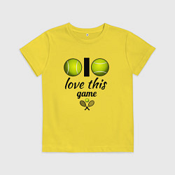 Детская футболка Я люблю теннис